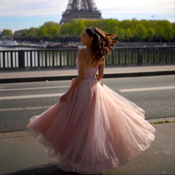La Femme Illusion A-Line Tulle Ball Gown - Size 2